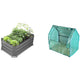 Greenlife Patio Garden Bed With Greenhouse Cover And Base 80 x 50 x 30 cm Slate Grey