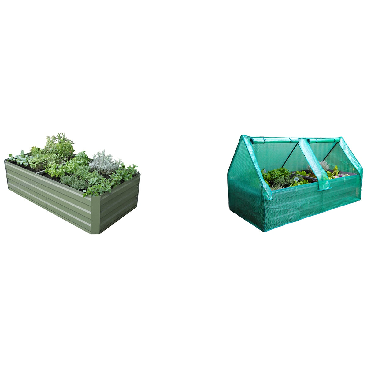 Greenlife Large Garden Bed And Greenhouse Cover 180 x 90 x 45cm Eucalyptus