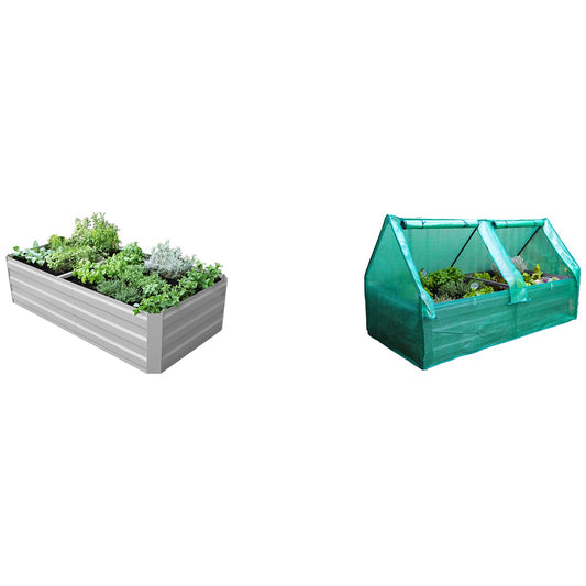 Greenlife Large Garden Bed And Greenhouse Cover 180 x 90 x 45cm White