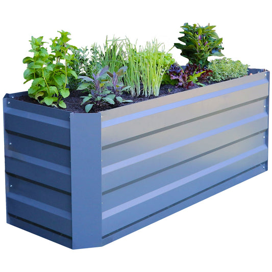 Greenlife Slimline Garden Bed 120 x 45 x 45cm Slate Grey – view 2