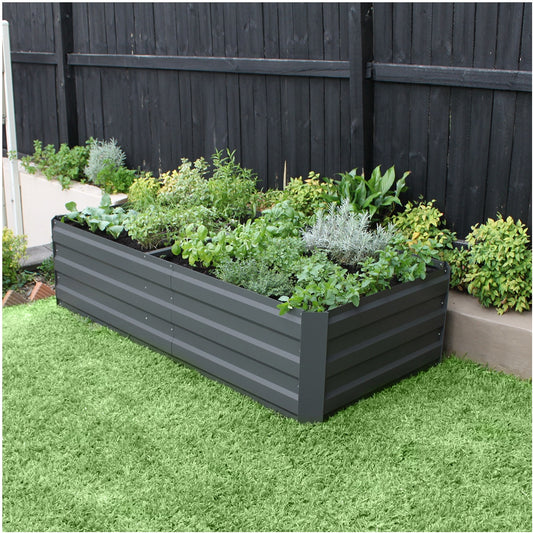 Greenlife Slimline Garden Bed 120 x 45 x 45cm Charcoal – view 2