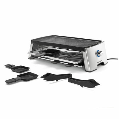 Ricardo The Rock Reversible Raclette Grill Capacity 8 Stainless Steel/Black