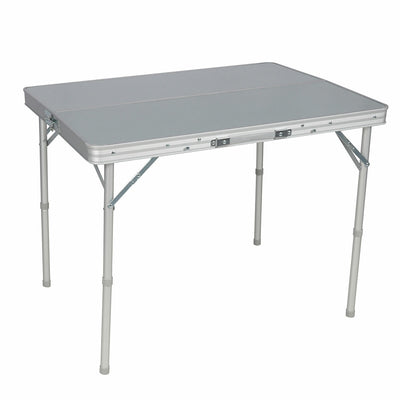 Timber Ridge Folding Table & Bench Combo Aluminium 90cm Portable