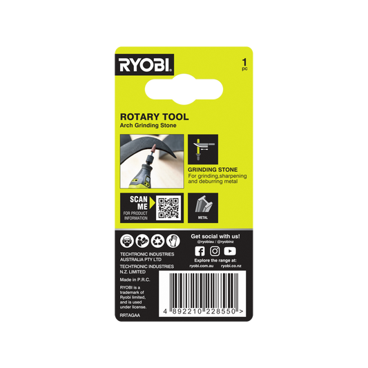 Ryobi Rotary Arch Grinding Stone - 9.5mm - High-Grade Aluminium Oxide - Sharpening & Grinding Tool – view 2 - Auzzistore