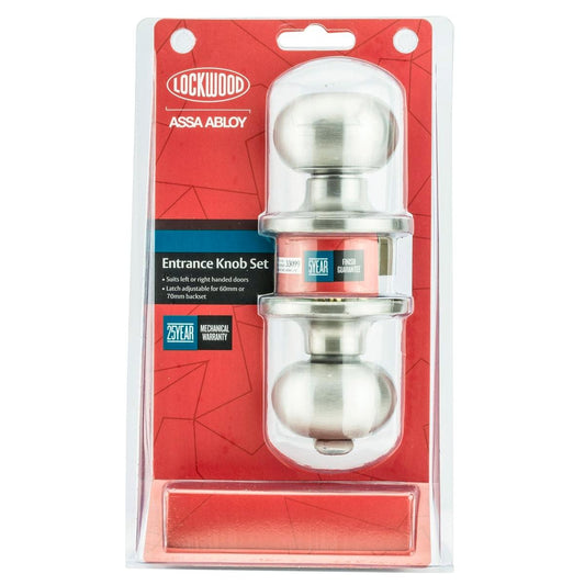 Lockwood Entrance Set - 65mm - Stainless Steel - Easy Install - Auzzistore