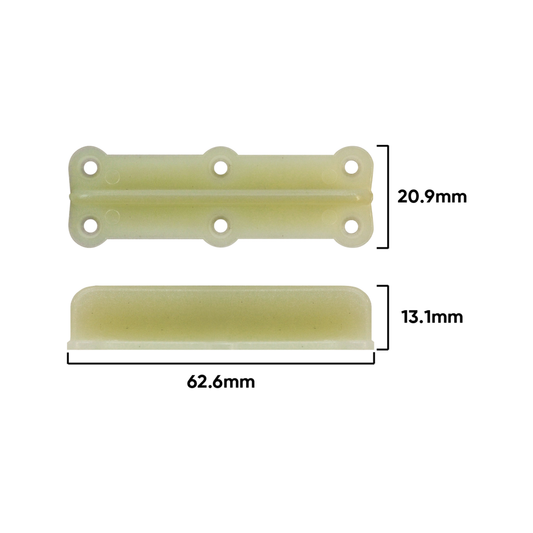 Rolltrak 60mm Plastic Timber Door Floor Guide - Ivory - Model R1870 – view 2 - Auzzistore