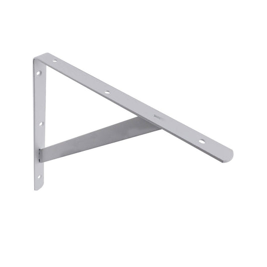 Carinya Straight Stayed Bracket 300mm White Steel 125kg Load Capacity - Auzzistore