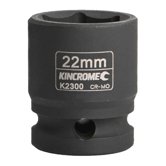 Kincrome 22mm Impact Socket Cr-Mo Steel Rust Resistant Durable - Auzzistore