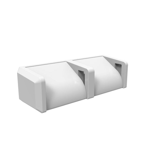Bradley Double Toilet Tissue Dispenser 5244 - 2 Roll - 300mm x 85mm x 100mm - Durable ABS Plastic - Non-Controlled Delivery