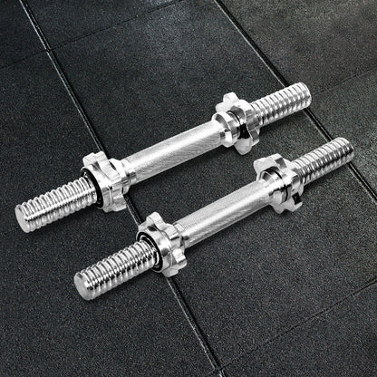 45cm Dumbbell Bar Solid Steel Pair Gym Home Exercise Fitness 150KG Capacity | Auzzi Store