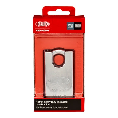 Lockwood High Security 334 Padlock 19mm Shrouded Steel Case Durable