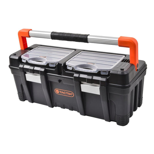 Tactix 660mm Heavy Duty Tool Box - Polypropylene - Durable Storage - Auzzistore