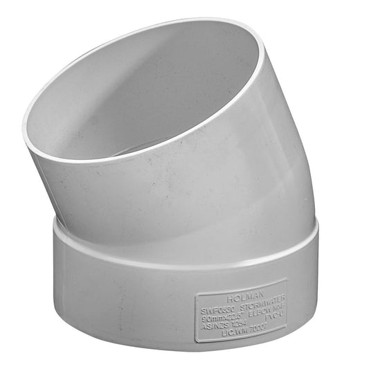 Holman 90mm Stormwater Elbow 22.5° PVC Connection Bend Durable - Auzzistore