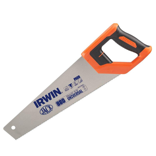 Irwin 350mm Handsaw - C75 Steel Blade - Ergonomic Handle - Fast Cutting