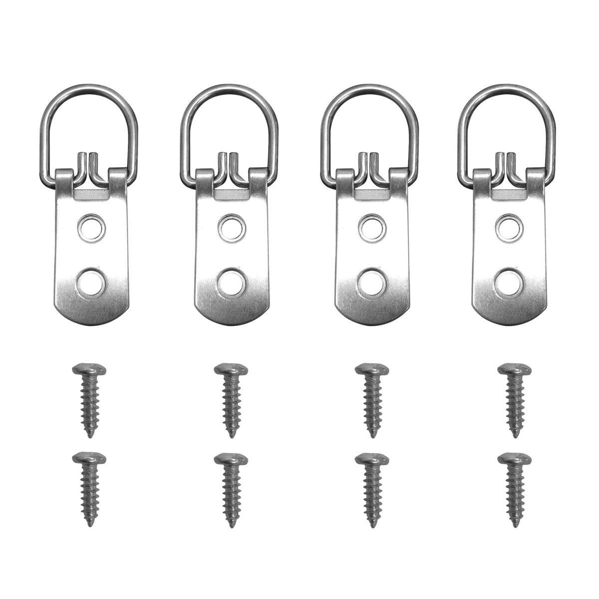 Everhang Heavy Duty Picture Hanging D Ring 15kg Zinc Plated 4 Pack ...