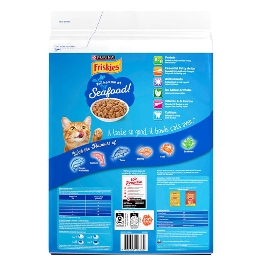Friskies Adult Seafood Sensations Dry Cat Food - 6kg - Protein-Rich, Balanced Nutrition – view 2