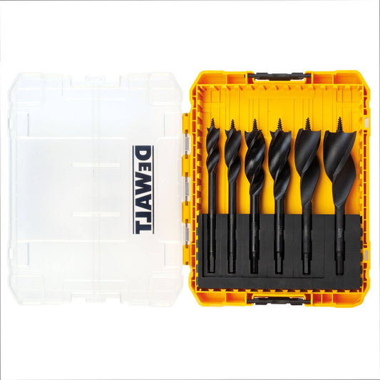 Dewalt Extreme Tri Flute Spade Bits - 6 Piece Set - 100mm Depth - Efficient Chip Removal - Auzzistore
