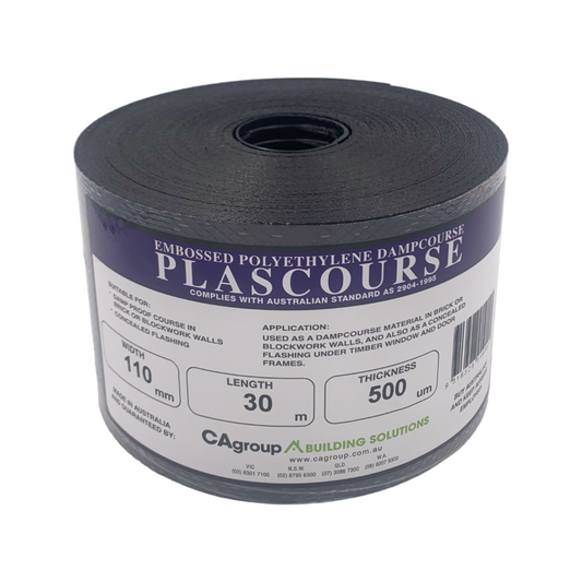 Cagroup Dampcourse - 110mm x 30m - Embossed Polyethylene - Moisture Barrier - Auzzistore