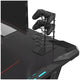Eureka Ergonomic Z1-S Gaming Desk with Blue LED Lights, Carbon Fibre Texture, Controller Stand, Cup Holder, Headphone Hook – view 6