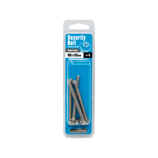 Pinnacle M6 x 65mm Stainless Steel Security Bolts - 4 Pack – view 2 - Auzzistore