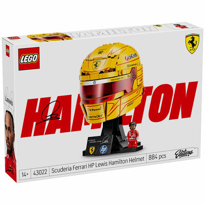 LEGO F1 Lewis Hamilton Helmet Building Set 43022 Modena Yellow 884 Pieces