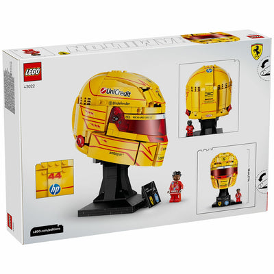 LEGO F1 Lewis Hamilton Helmet Building Set 43022 Modena Yellow 884 Pieces