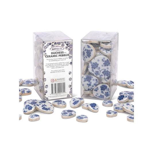 Mandala Art Duchess Ceramic Mosaic Pebbles - Mixed Size Pack - 52mm x 105mm x 67mm - Durable for Indoor/Outdoor Use