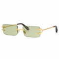 Roberto Cavalli Women's Sunglasses SRC023 59400C Yellow Gold Green Lenses