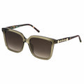 Escada SESE61 550G61 Women’s Square Sunglasses Green Acetate Brown Gradient