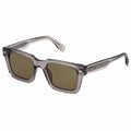Police SPLQ88E 5209MB Men's Square Sunglasses Brown Lenses Grey Acetate