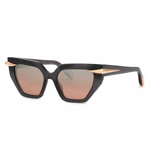 Roberto Cavalli SRC001M Geometric Sunglasses Pink Mirror Lens 54mm Women's