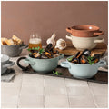 Over and Back Soup Bowls With Handle 6 Piece Set Modern Colour Palette