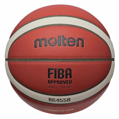 Molten MB B7G4550 FIBA Approved Indoor Basketball Size 7 Tan and Ivory 12 Panel