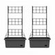 Greenlife Mobile Vege Patch with Trellis 2 Pack Self Watering 40 Litre