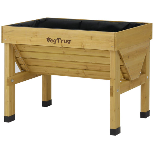Takasho VegTrug Small Raised Garden Bed 1M Natural