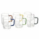 King Crystal Borosilicate Stackable Glass Mug 410mL 6 Piece Set