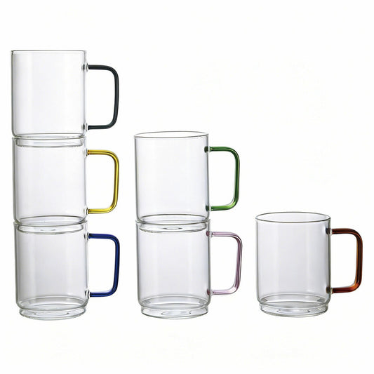 King Crystal Borosilicate Stackable Glass Mug 410mL 6 Piece Set — image 2