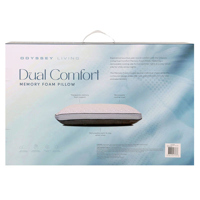 Odyssey Living Dual Comfort Memory Foam Pillow Cooling Contoured