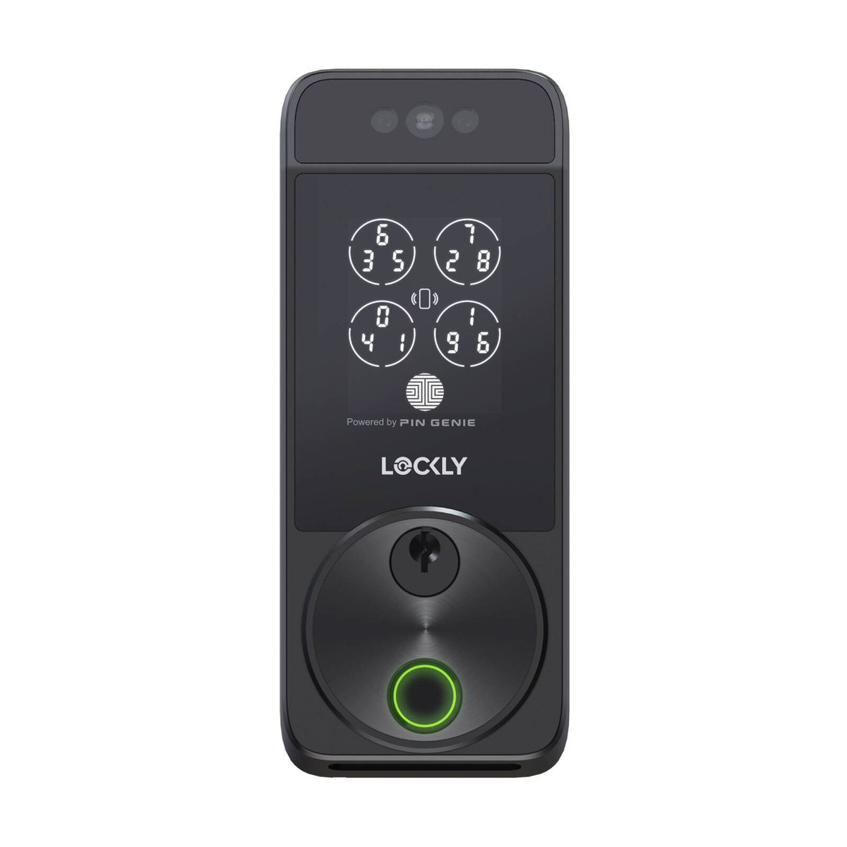 Lockly Black Matte Visage Zeno Smart Deadbolt - Facial Recognition - F ...