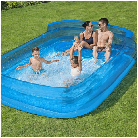 H2OGO Inflatable Family Lounge Pool 3000 x 2100 x 690mm 1280 Litre Blue