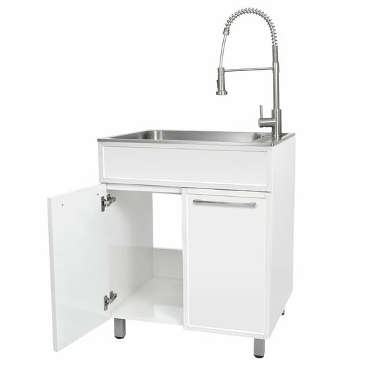 Presenza All in One 72cm Slim Shaker Cabinet With Sink And Chef Faucet - Auzzistore
