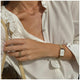Daniel Wellington Quadro Women's Watch White Square Dial Gold Mesh DW00100556 — image 4