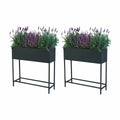 Greenlife Raised Planter Box 800 x 240 x 800mm 2 Pack Galvanised Steel