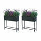 Greenlife Raised Planter Box 800 x 240 x 800mm 2 Pack Galvanised Steel