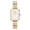Daniel Wellington Quadro Women's Watch White Dial Gold 5 Link Strap DW00100622