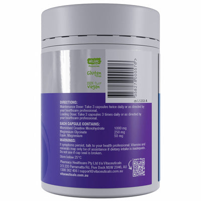Vitaceuticals Magnesium+Creatine 120 Capsules Performance