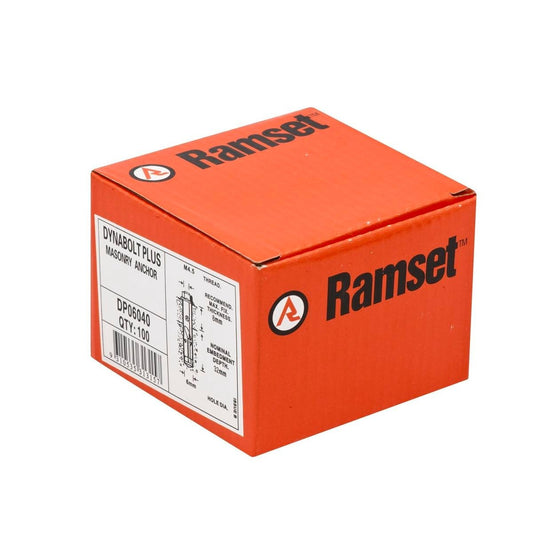 Ramset DynaBolt Plus - 6 x 40mm - Gold Passivated - 100 Pack - Auzzistore