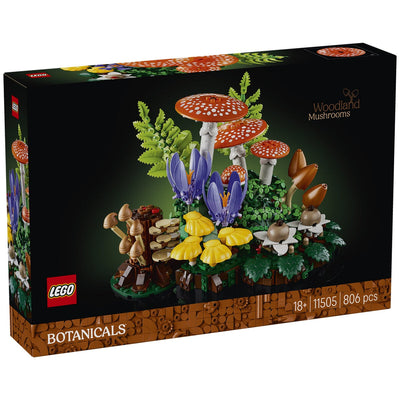 LEGO Botanicals Woodland Mushrooms Building Set 806 Pieces Home Decor 11505