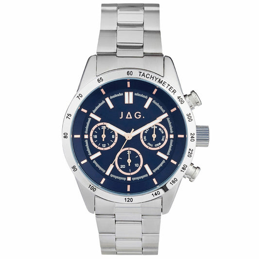 JAG Alain Mens Chronograph Watch Blue Dial Stainless Steel Quartz J2329A