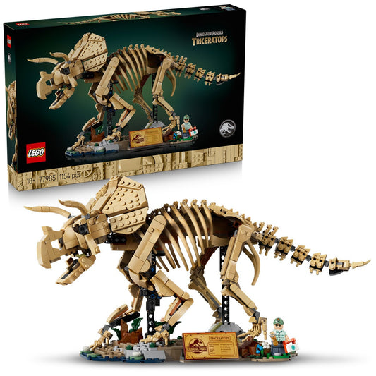 LEGO Jurassic World Dinosaur Fossils Triceratops Building Set 1154 Pieces 77985